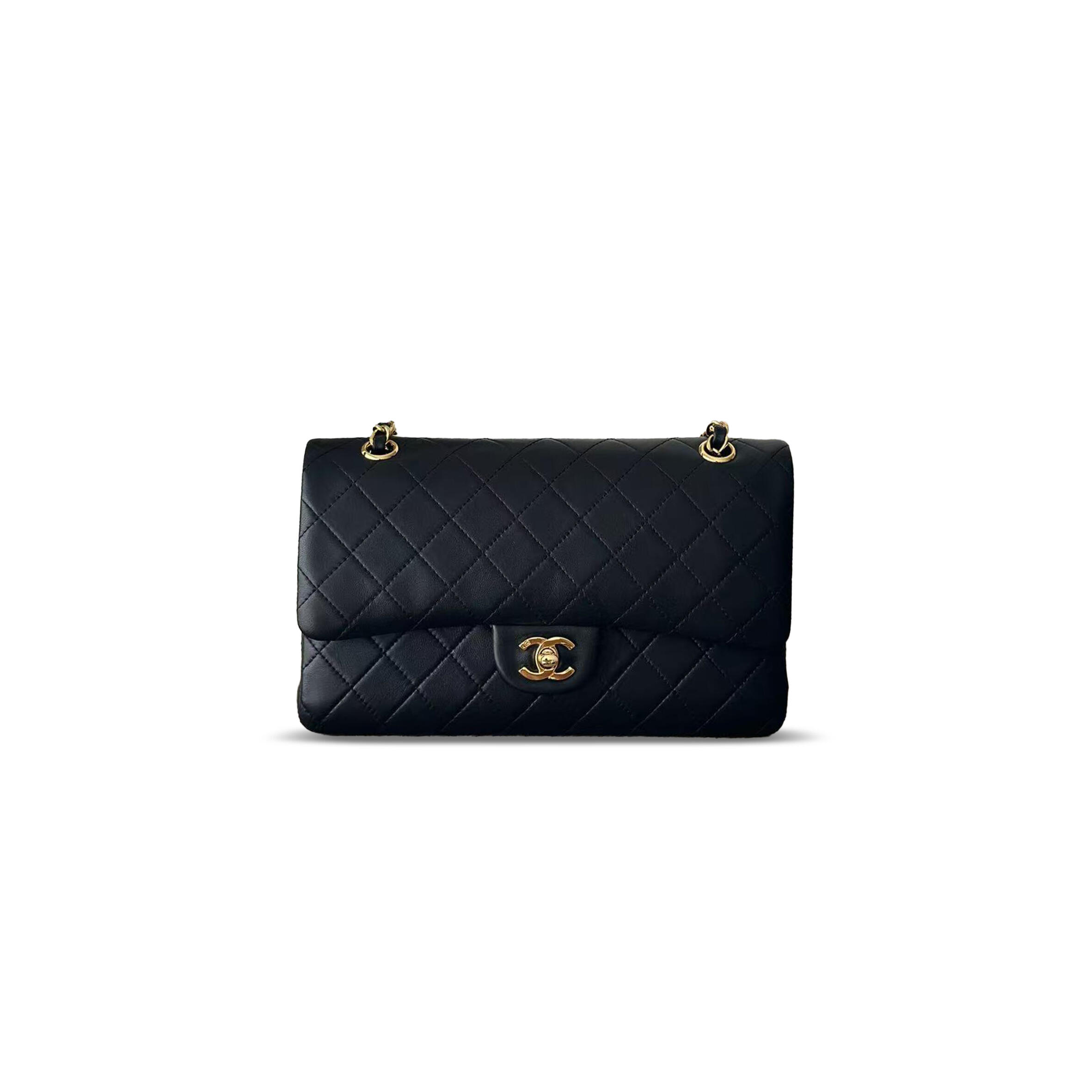CHANEL MASTER VINTAGE MEDIUM LAMBSKIN CLASSIC FLAP 352470 (25*15*7cm)
